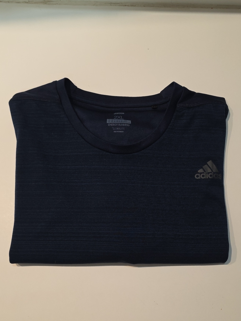 adidas Navy Blue Performance Tee with Logo